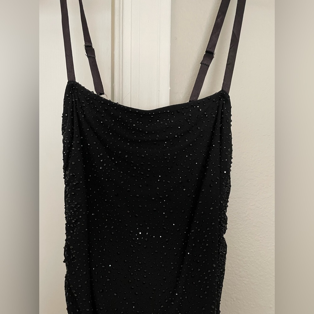 Fashion Nova mesh embellished maxi dress